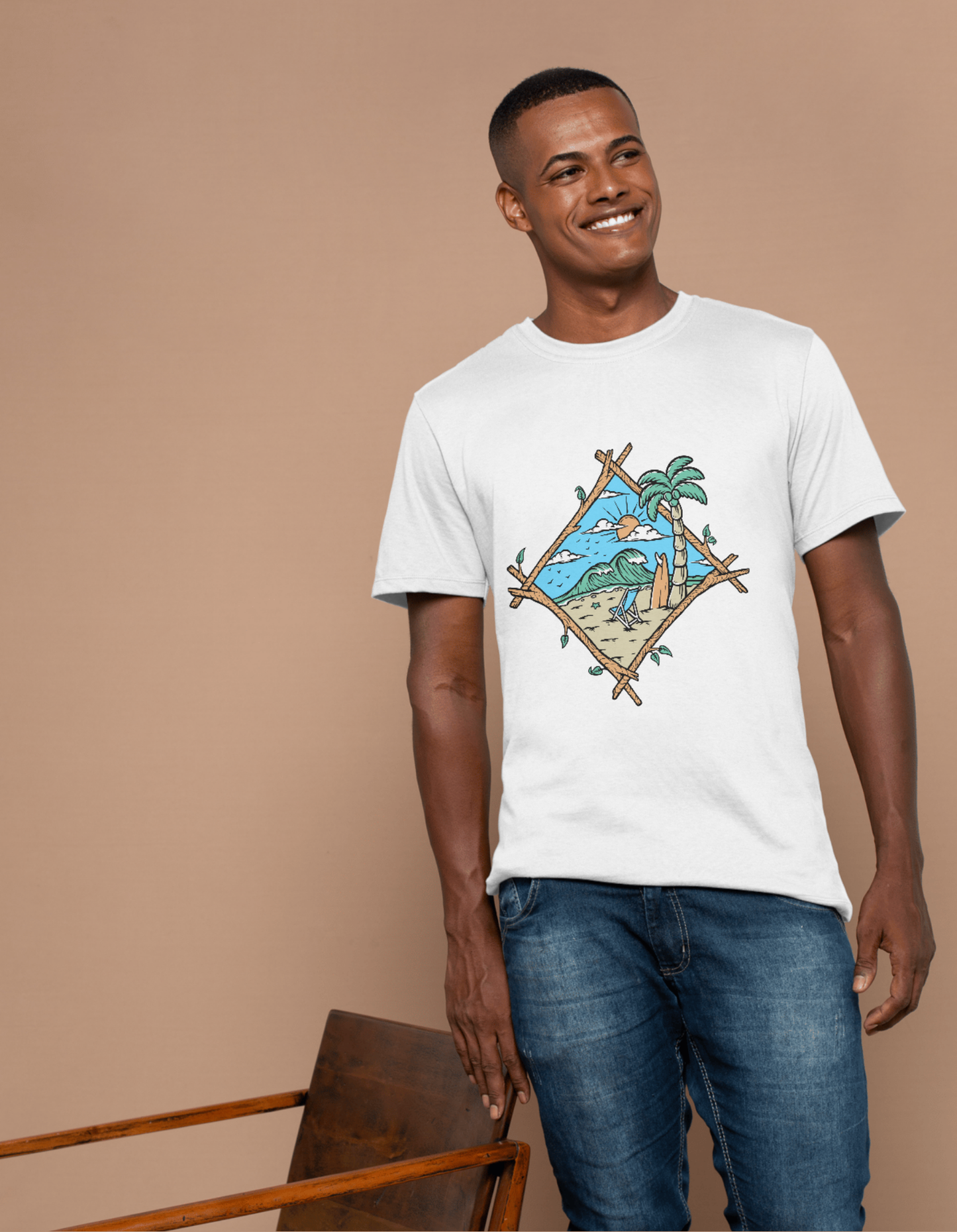 Men's Tee Short Sleeves Crew Neck.